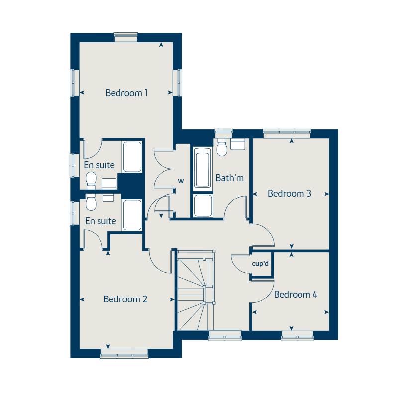 First floor floorplan of The Maple at Collingtree Park